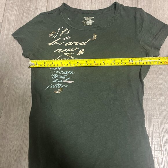 4/$10  American Eagle Women's SS Favorite T-Shirt SMALL Gray SHORT SLEEVE - Picture 3 of 5